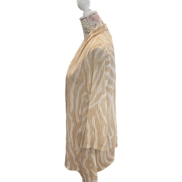 NWT Chico’s Travelers Collection Wheatmesh Cardigan Jacket Sonora Sand Sz 0 (XS) - Picture 5 of 10